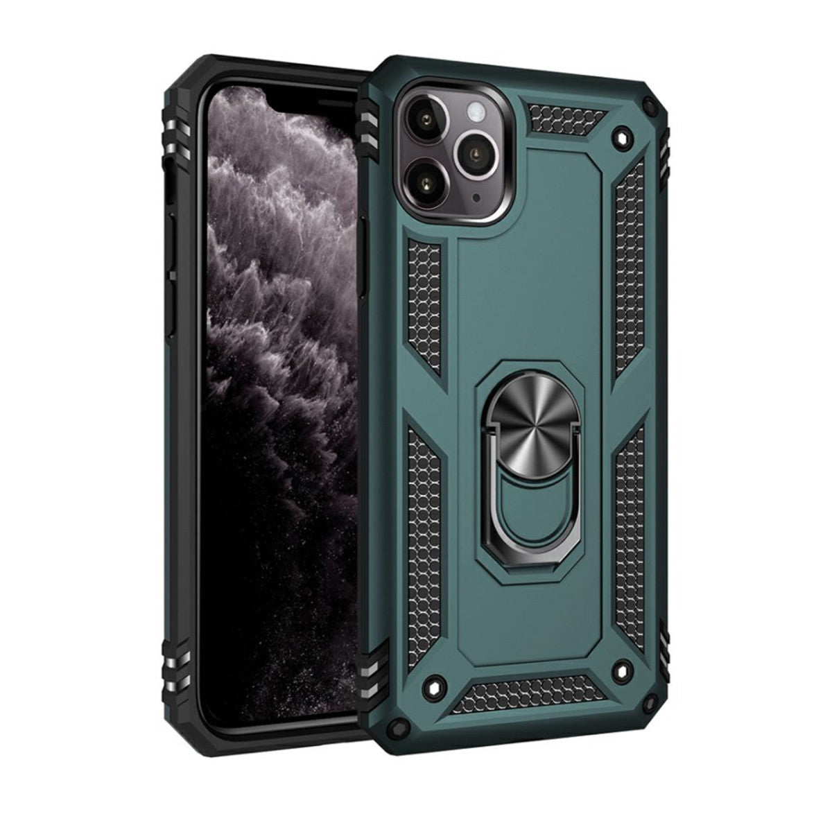 Newface iPhone 11 Pro Max Kılıf Sofya Yüzüklü Silikon Kapak
