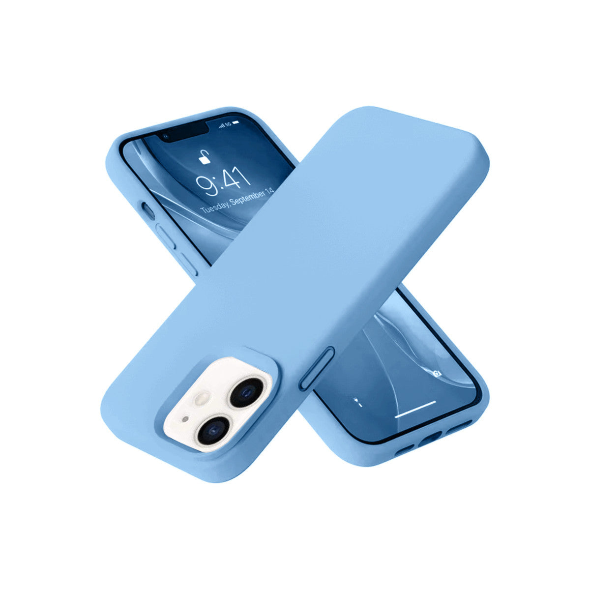 Newface iPhone 12 Kılıf Nano içi Kadife Silikon- Siyah