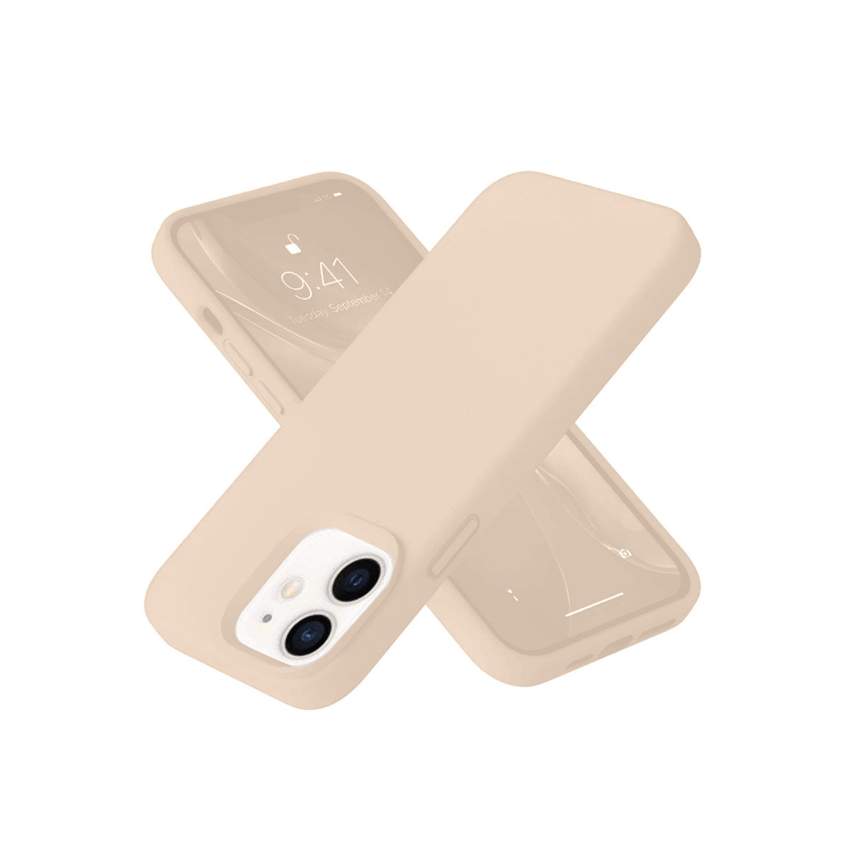 Newface iPhone 12 Kılıf Nano içi Kadife Silikon- Siyah