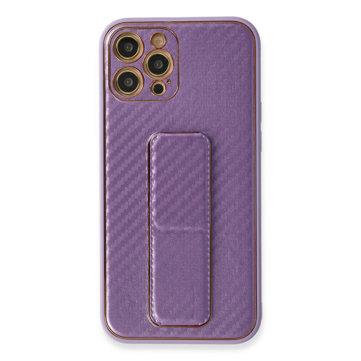 Newface iPhone 12 Pro Kılıf Coco Karbon Standlı Kapak