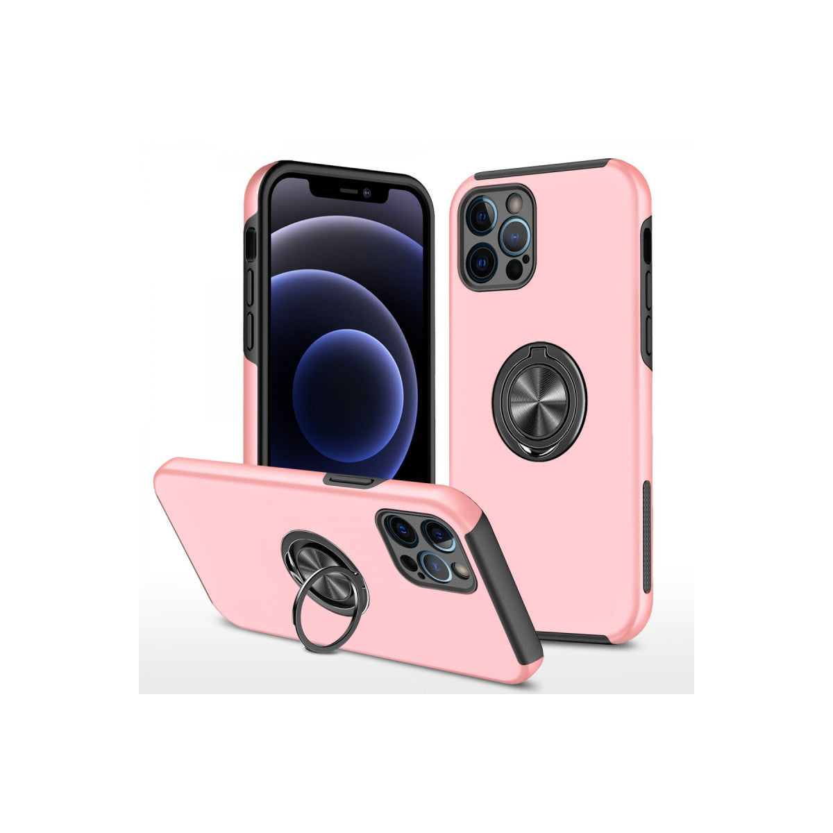 Newface iPhone 12 Pro Max Kılıf Elit Yüzüklü Kapak