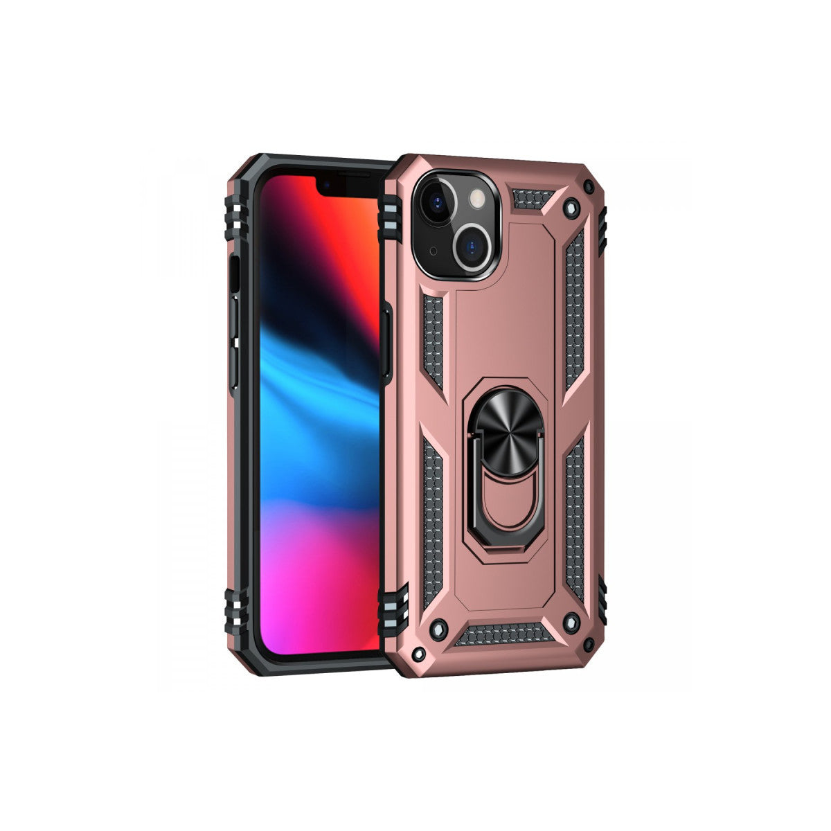 Newface iPhone 13 Kılıf Sofya Yüzüklü Silikon Kapak