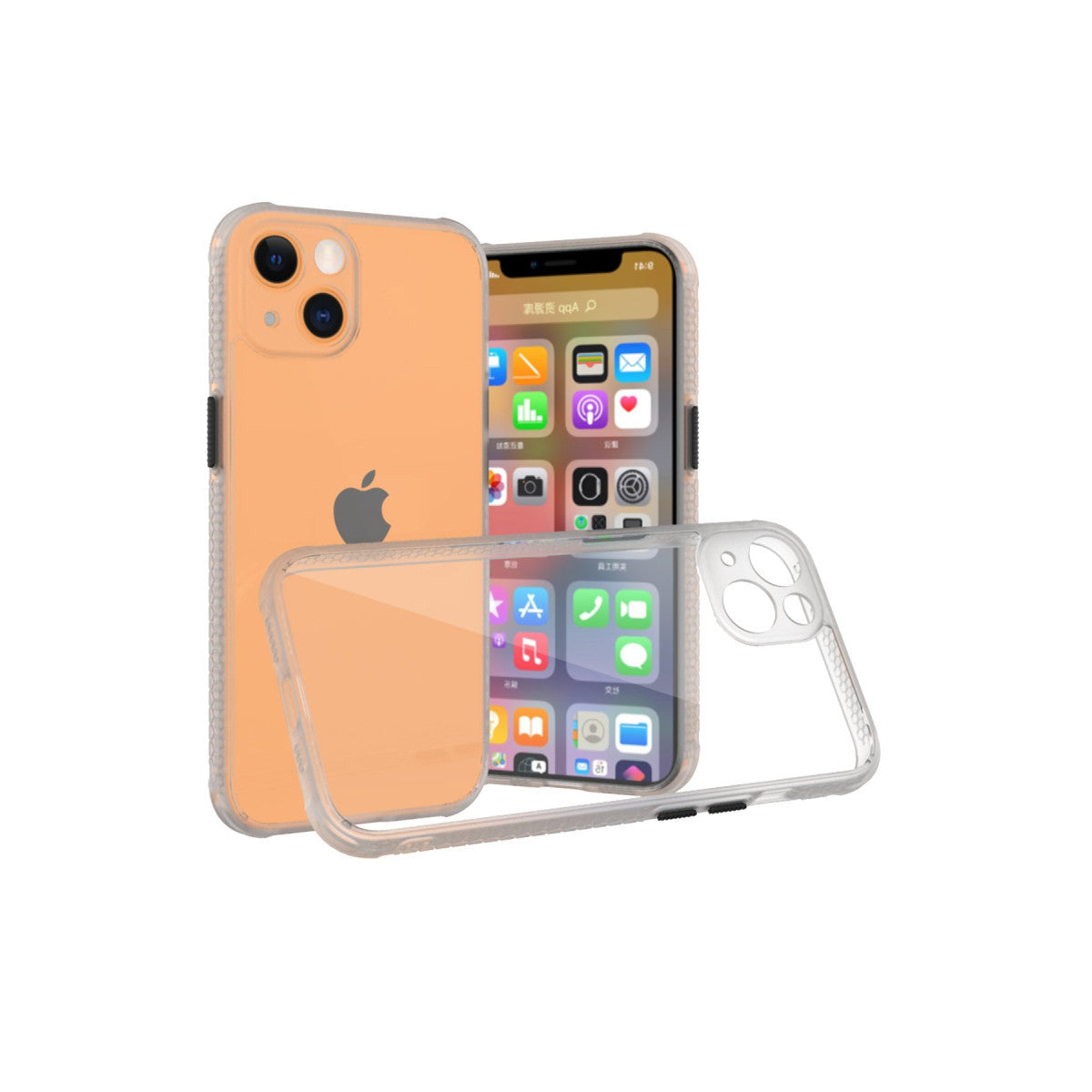 Newface iPhone 13 Mini Kılıf Miami Şeffaf Silikon