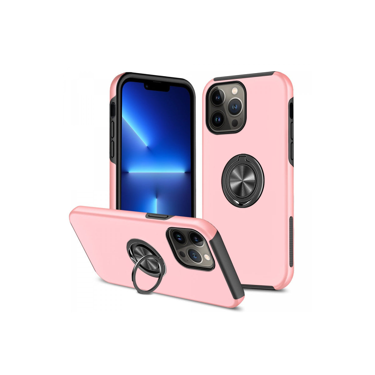 Newface iPhone 13 Pro Max Kılıf Elit Yüzüklü Kapak