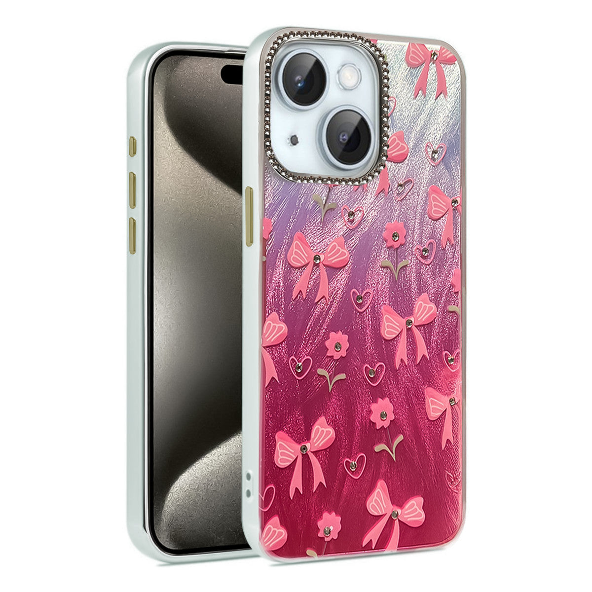 Newface iPhone 14 Kılıf Blade Aynalı Desenli Kapak