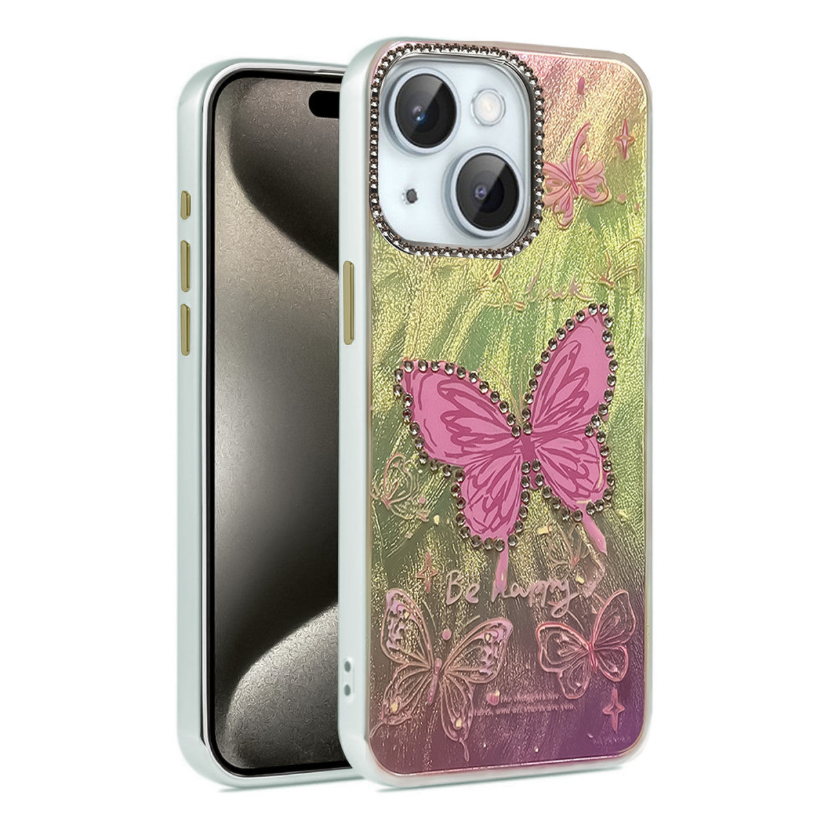 Newface iPhone 14 Kılıf Blade Aynalı Desenli Kapak