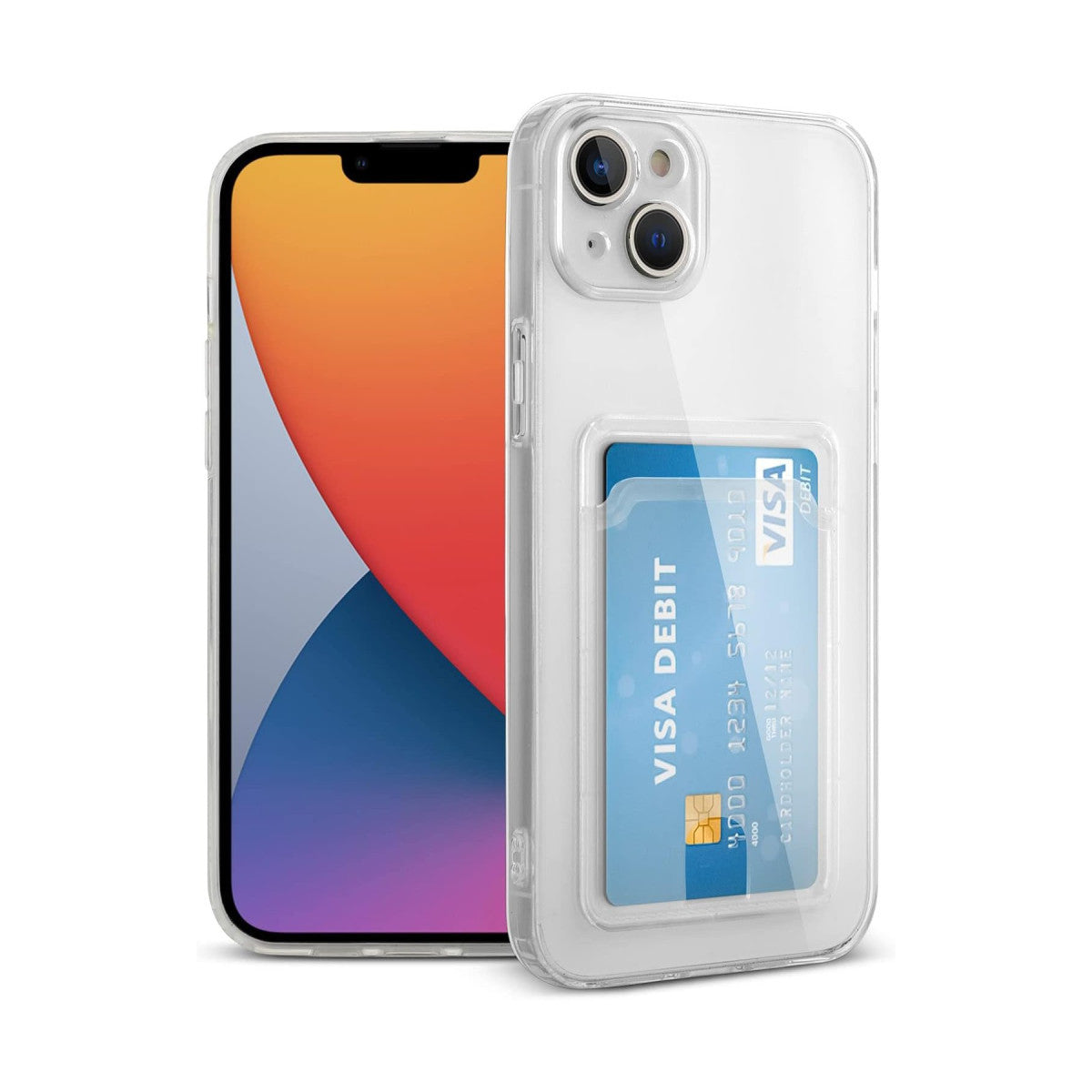 Newface iPhone 14 Kılıf Kart Şeffaf Silikon