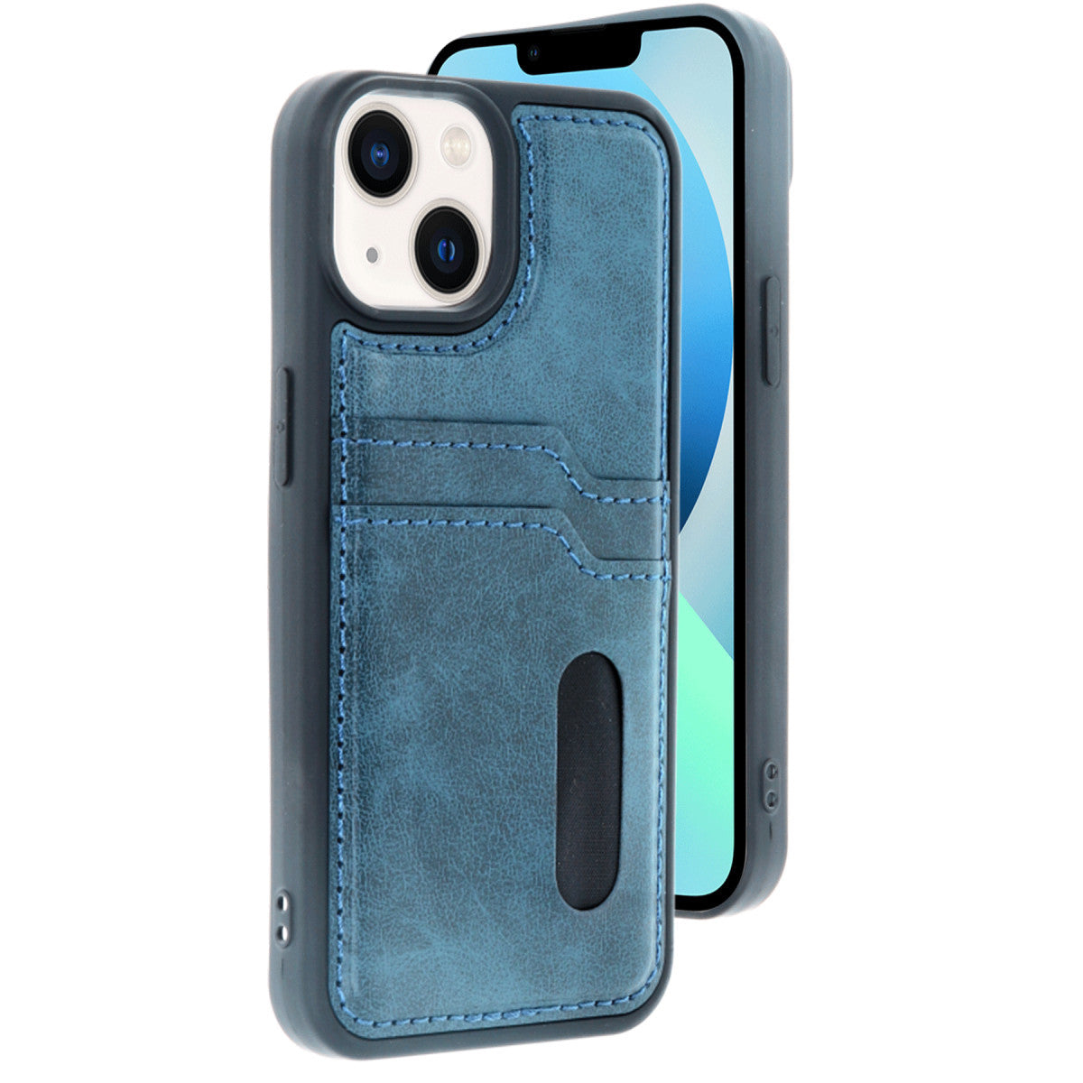 Newface iPhone 14 Kılıf Sara Kartvizitli Deri Kılıf