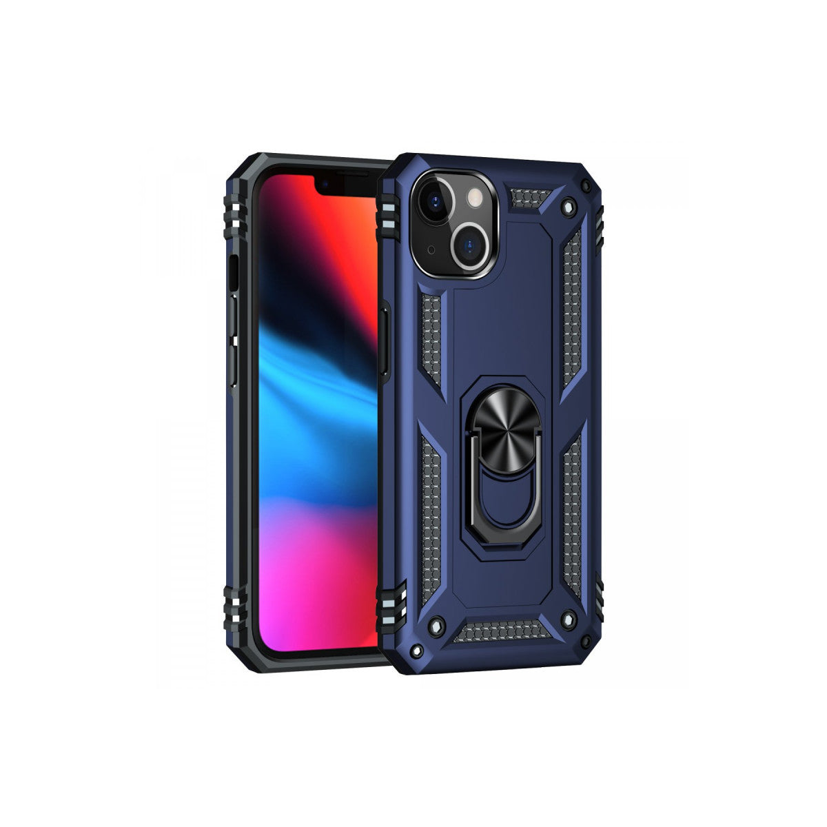 Newface iPhone 14 Plus Kılıf Sofya Yüzüklü Silikon Kapak