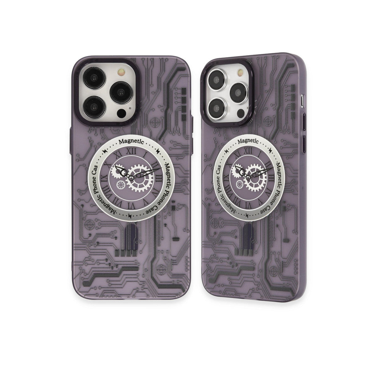 Newface Apple iPhone 14 Pro Kılıf Apollo Magneticsafe Desenli Kapak - Apollo Mor