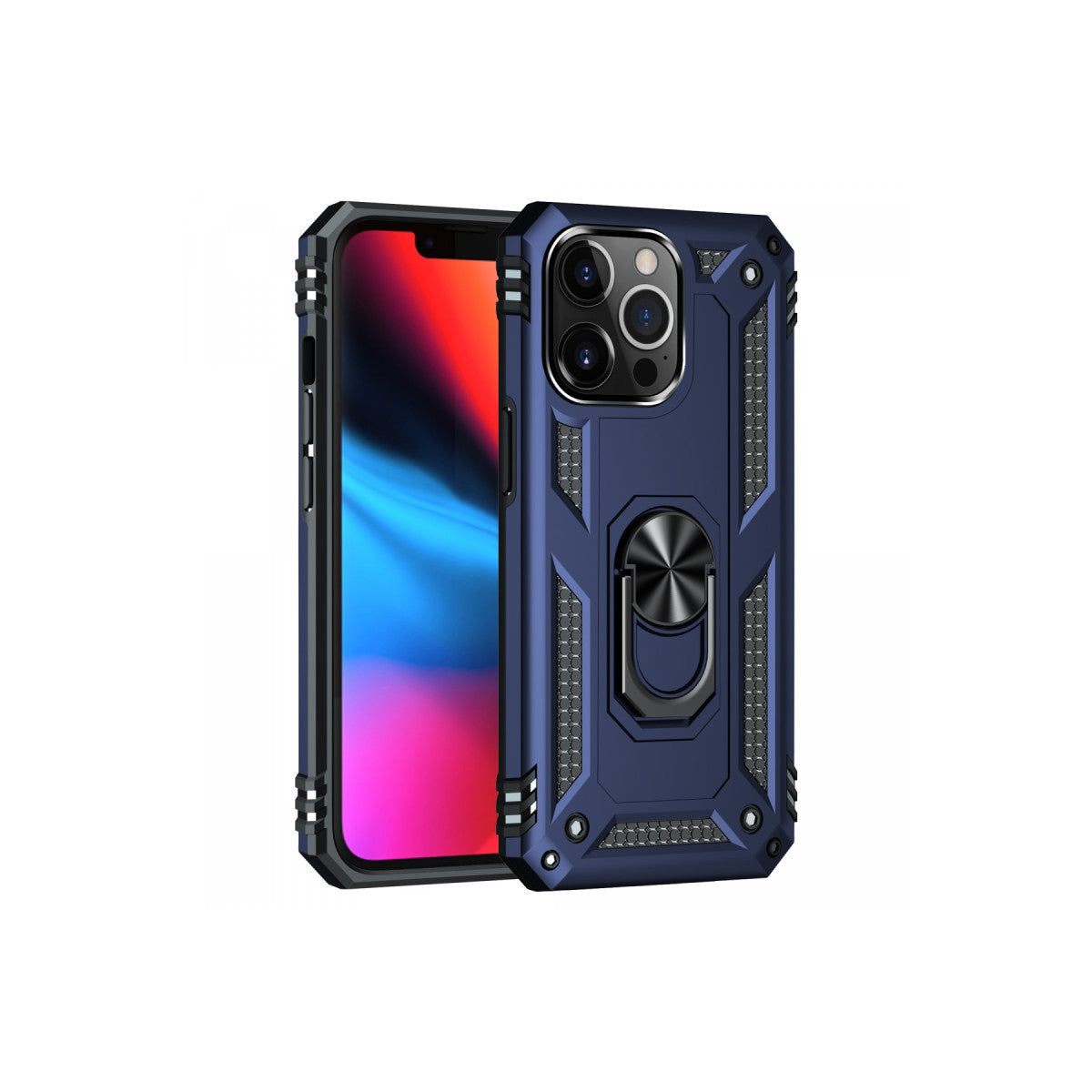 Newface iPhone 14 Pro Kılıf Sofya Yüzüklü Silikon Kapak