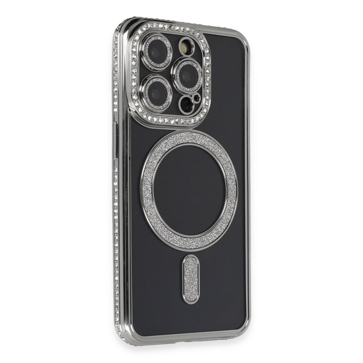 Newface iPhone 14 Pro Max Kılıf Joke Simli Magneticsafe Kılıf
