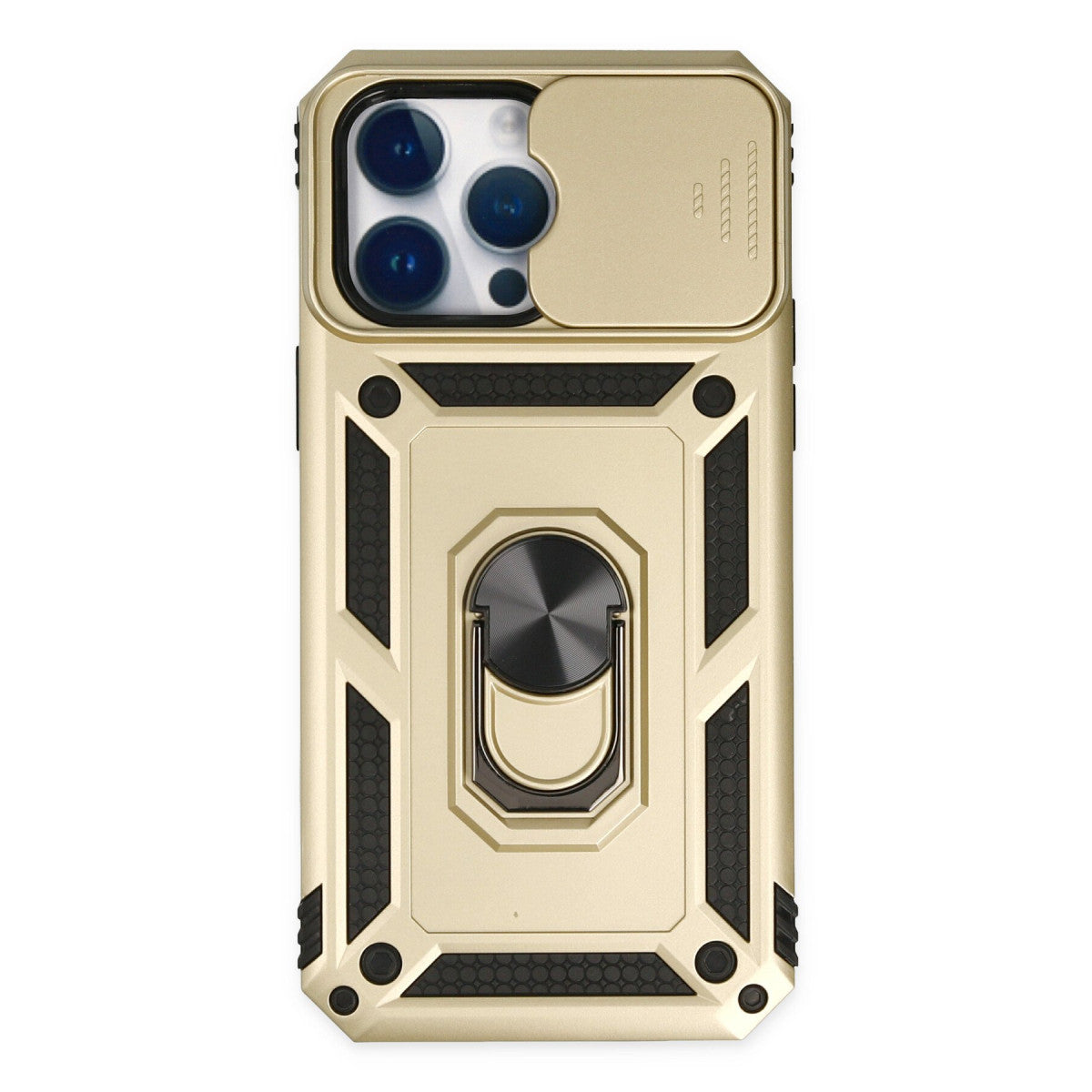 Newface iPhone 14 Pro Max Kılıf Pars Lens Yüzüklü Silikon