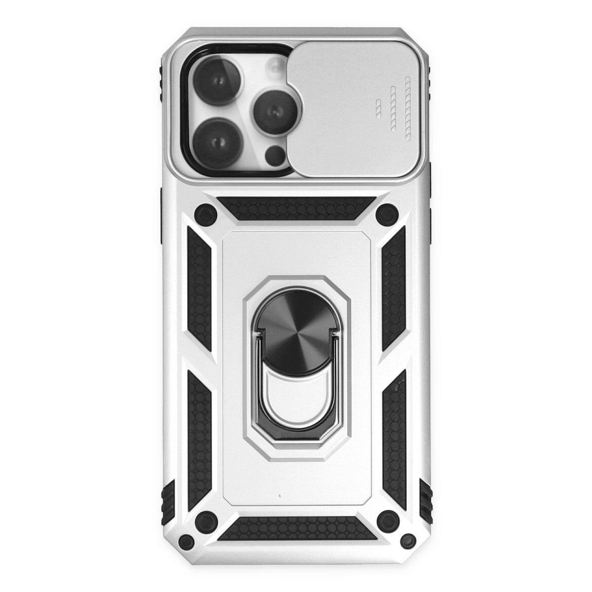 Newface iPhone 14 Pro Max Kılıf Pars Lens Yüzüklü Silikon
