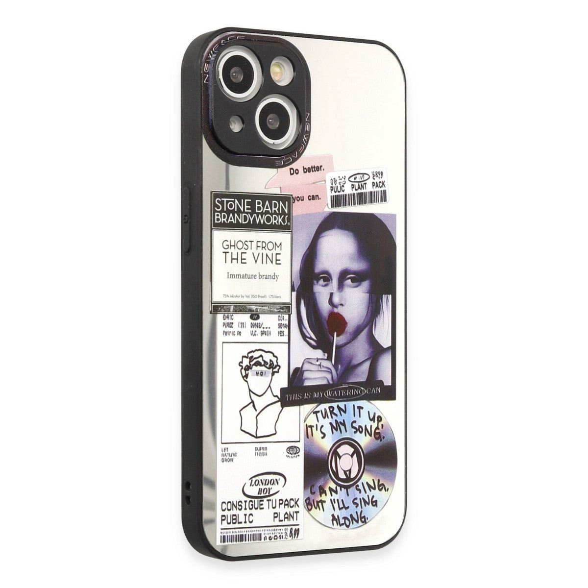 Newface iPhone 15 Kılıf Mirror Desenli Kapak - Mirror