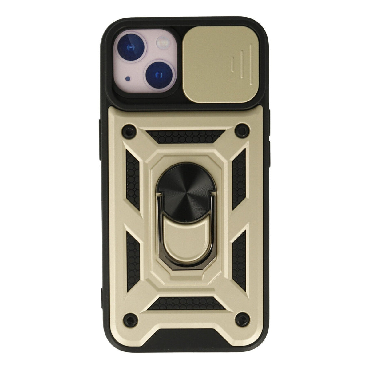 Newface iPhone 15 Kılıf Pars Lens Yüzüklü Silikon