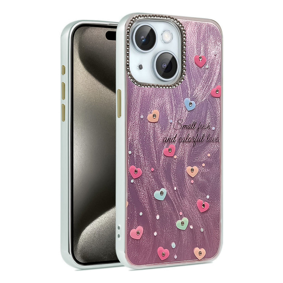 Newface iPhone 15 Plus Kılıf Blade Aynalı Desenli Kapak