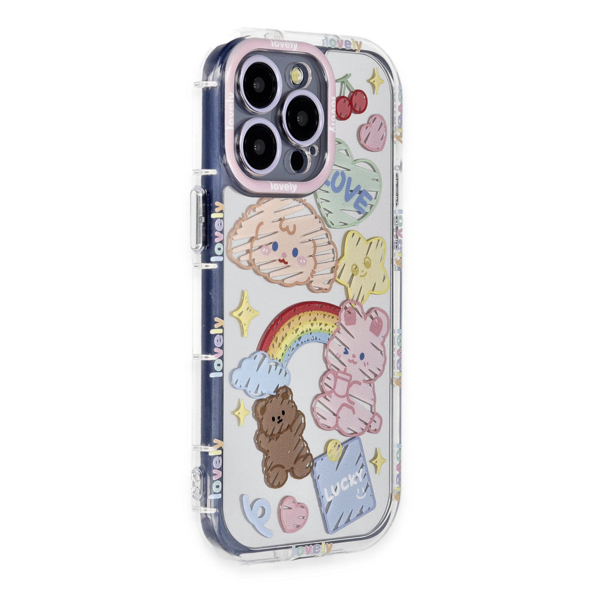 Newface iPhone 15 Pro Kılıf Reflexion Desenli Kapak