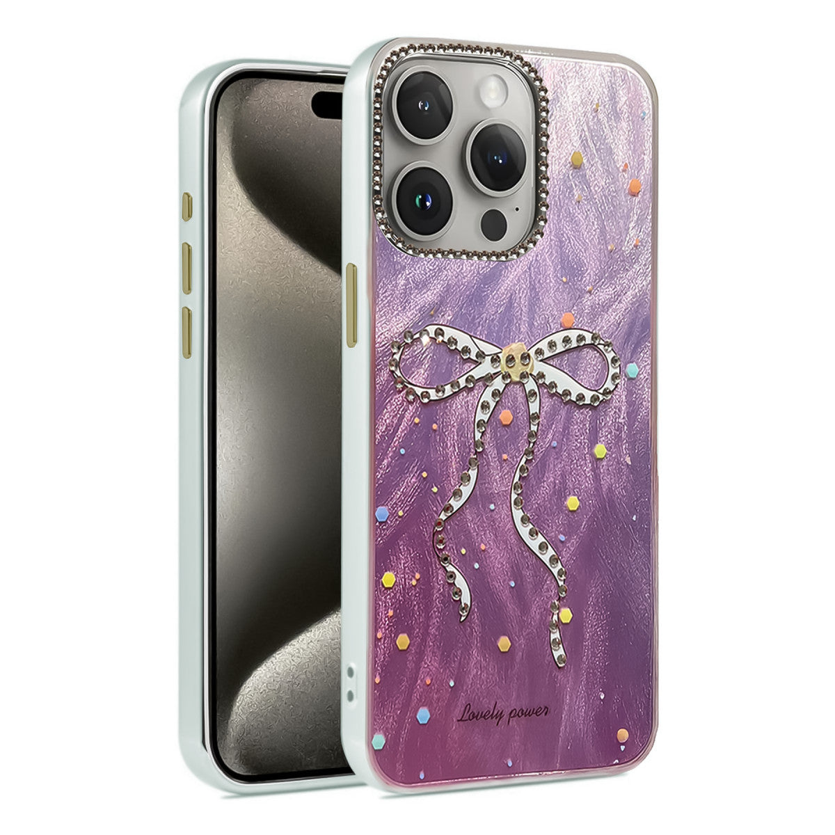 Newface iPhone 15 Pro Max Kılıf Blade Aynalı Desenli Kapak