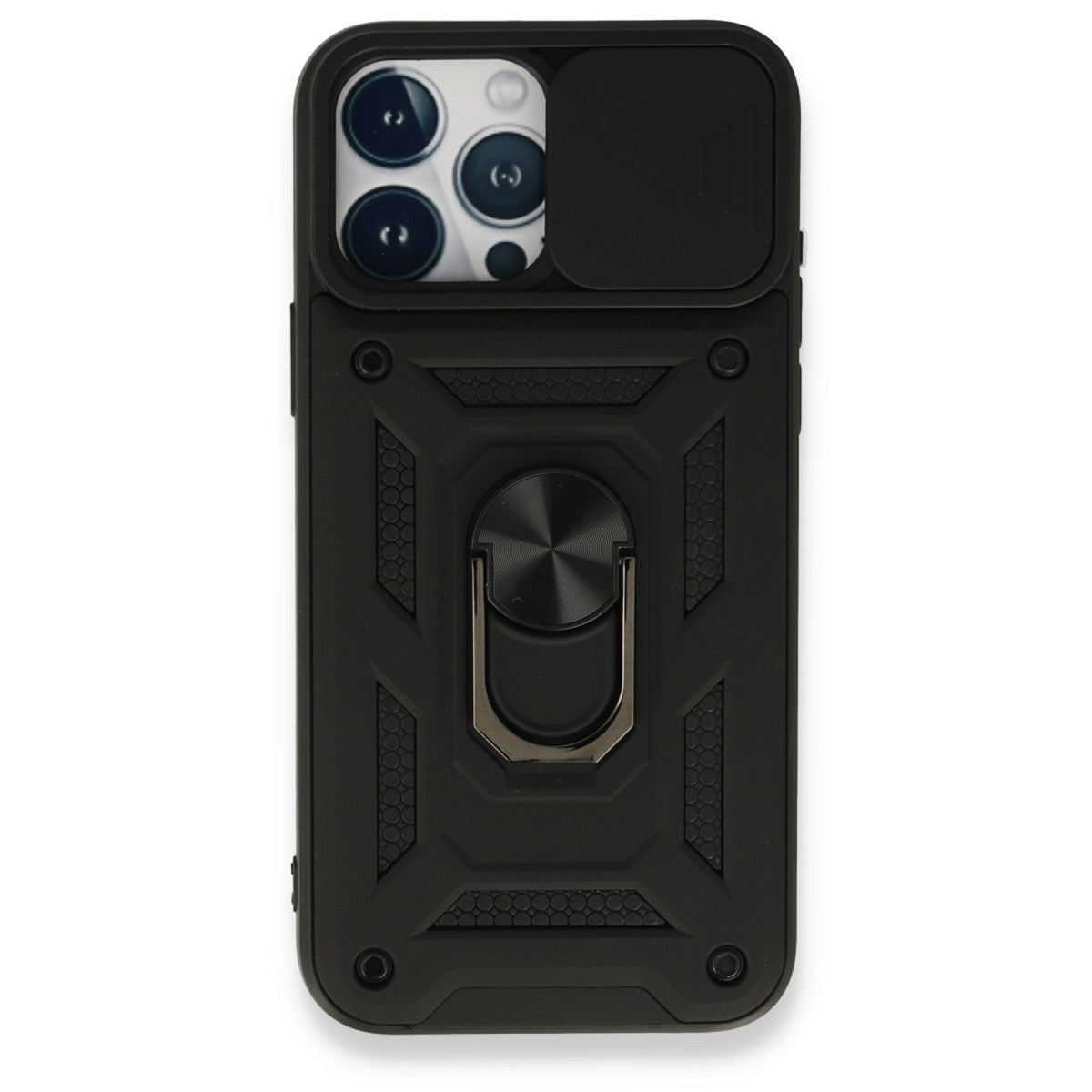 Newface iPhone 15 Pro Max Kılıf Pars Lens Yüzüklü Silikon