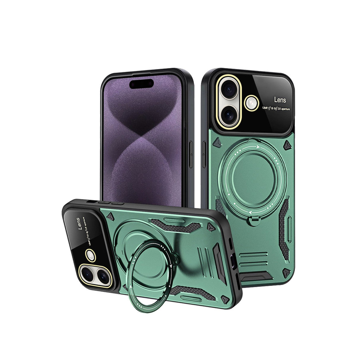 Newface iPhone 16 Kılıf Joy Lens Standlı Kapak