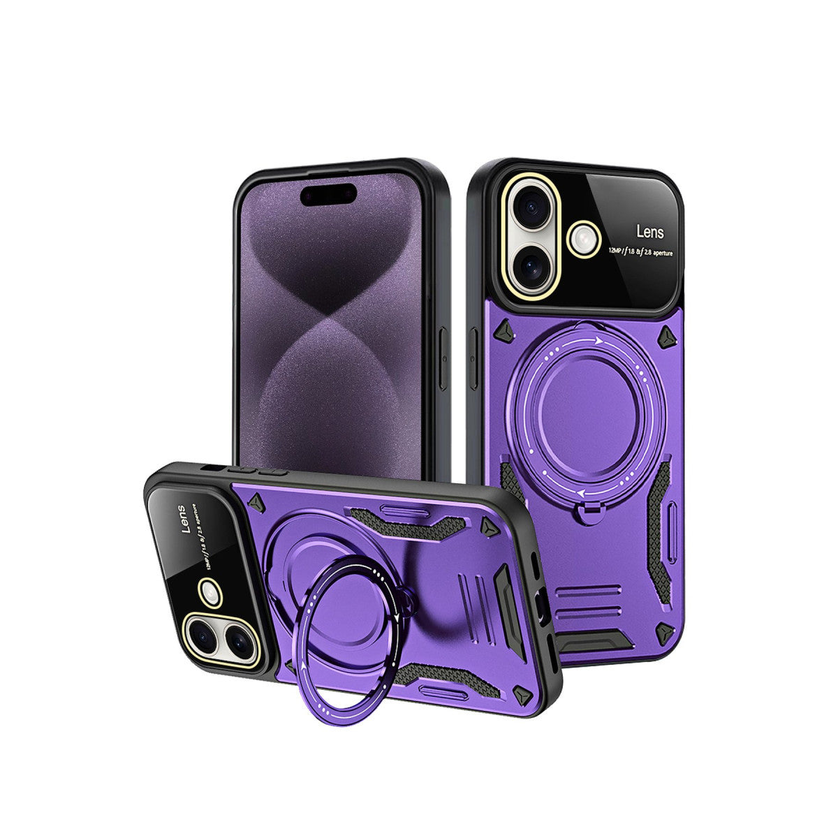 Newface iPhone 16 Kılıf Joy Lens Standlı Kapak