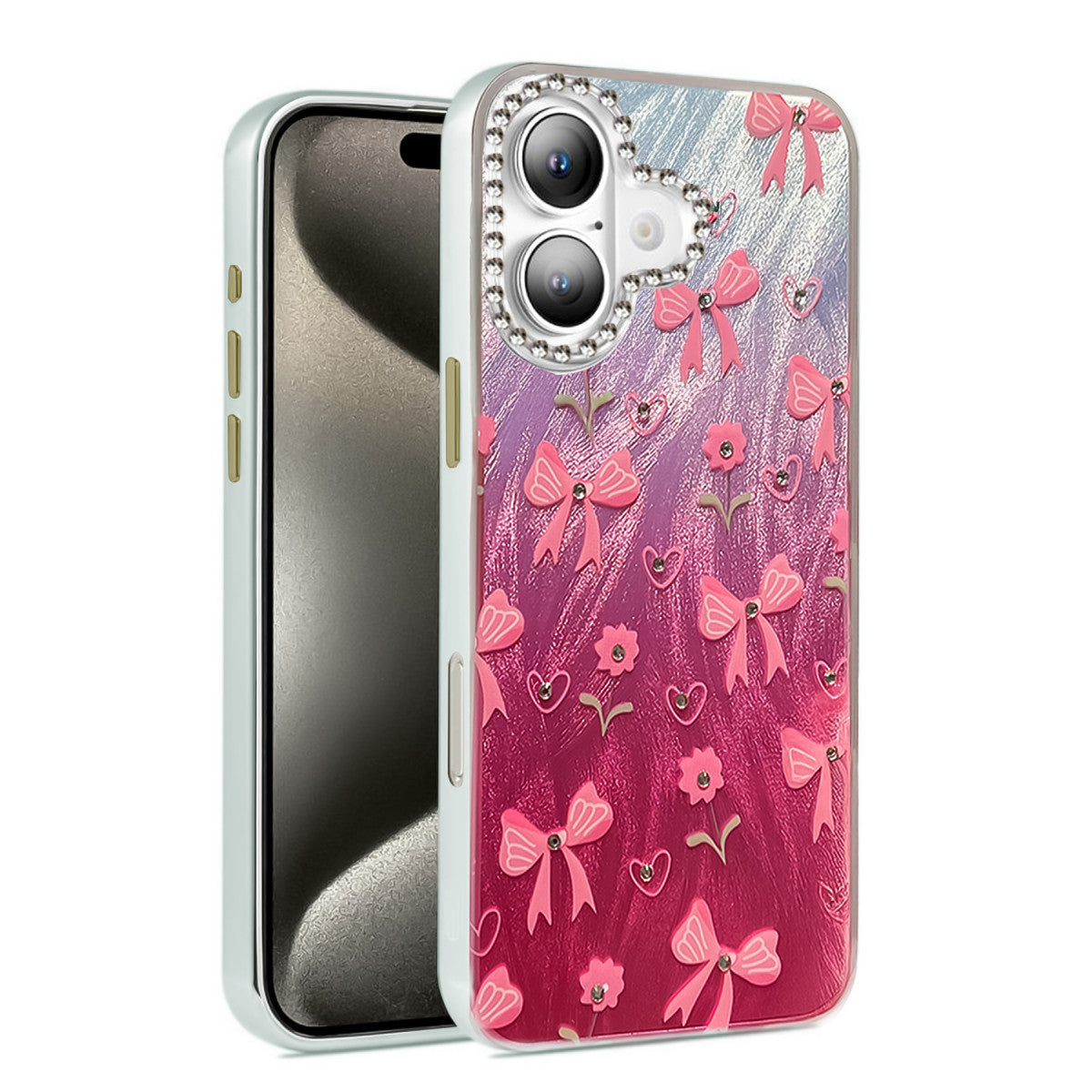 Newface iPhone 16 Plus Kılıf Blade Aynalı Desenli Kapak