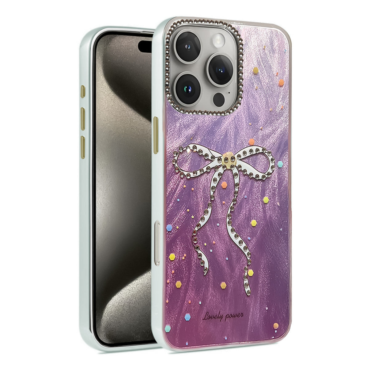 Newface iPhone 16 Pro Kılıf Blade Aynalı Desenli Kapak