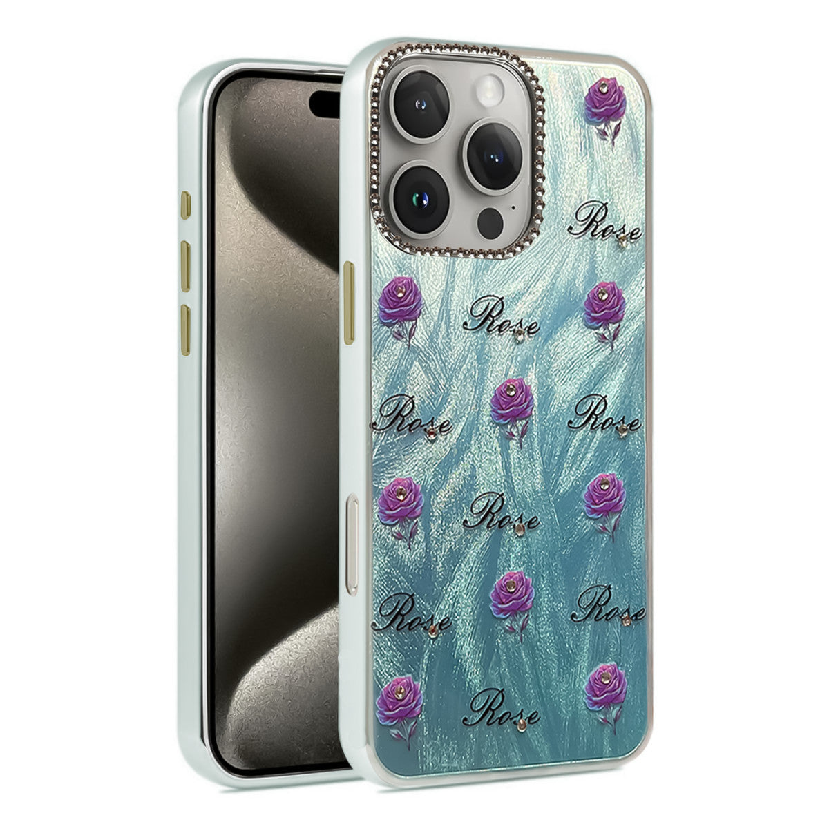 Newface iPhone 16 Pro Kılıf Blade Aynalı Desenli Kapak