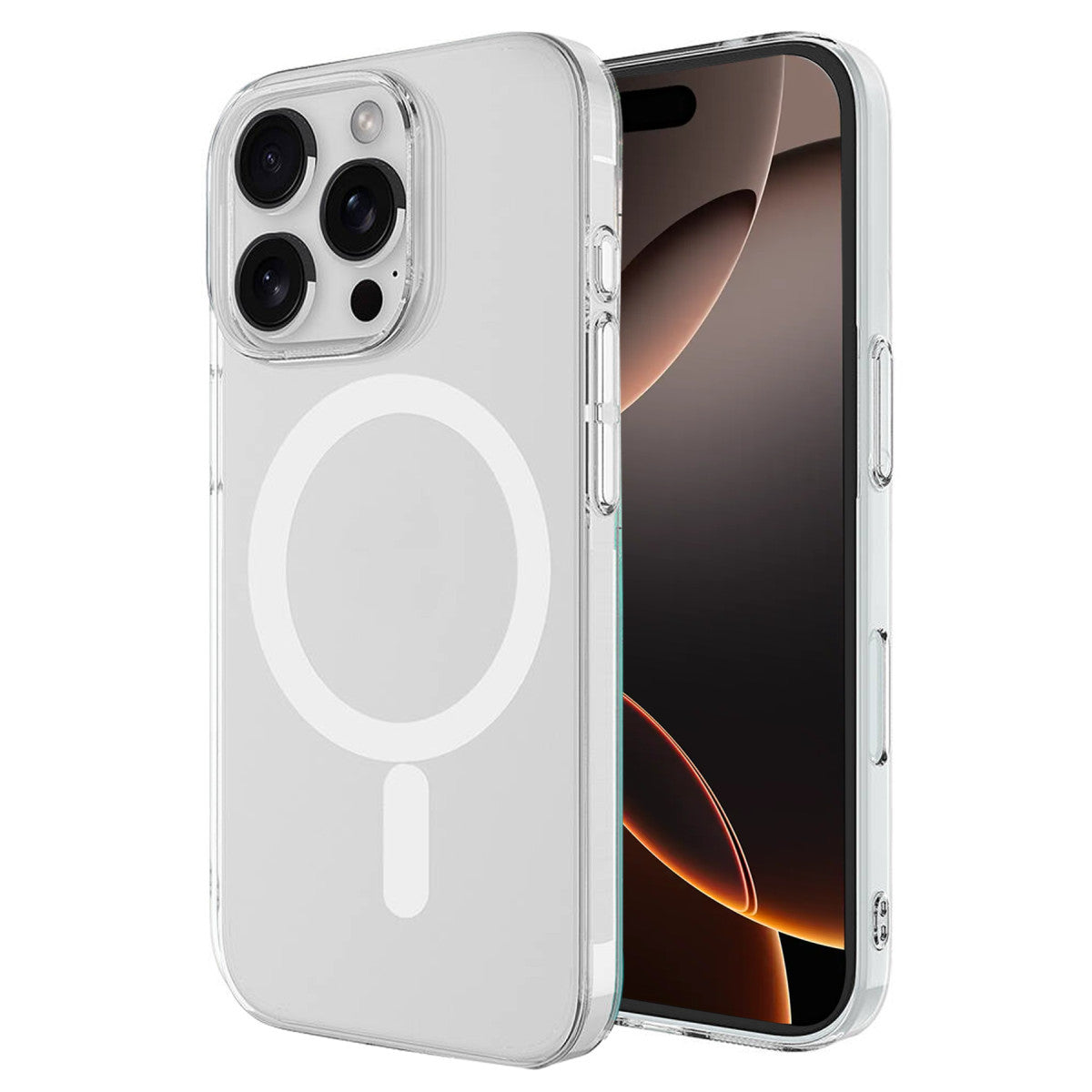 Newface iPhone 16 Pro Kılıf Magneticsafe Şeffaf Silikon