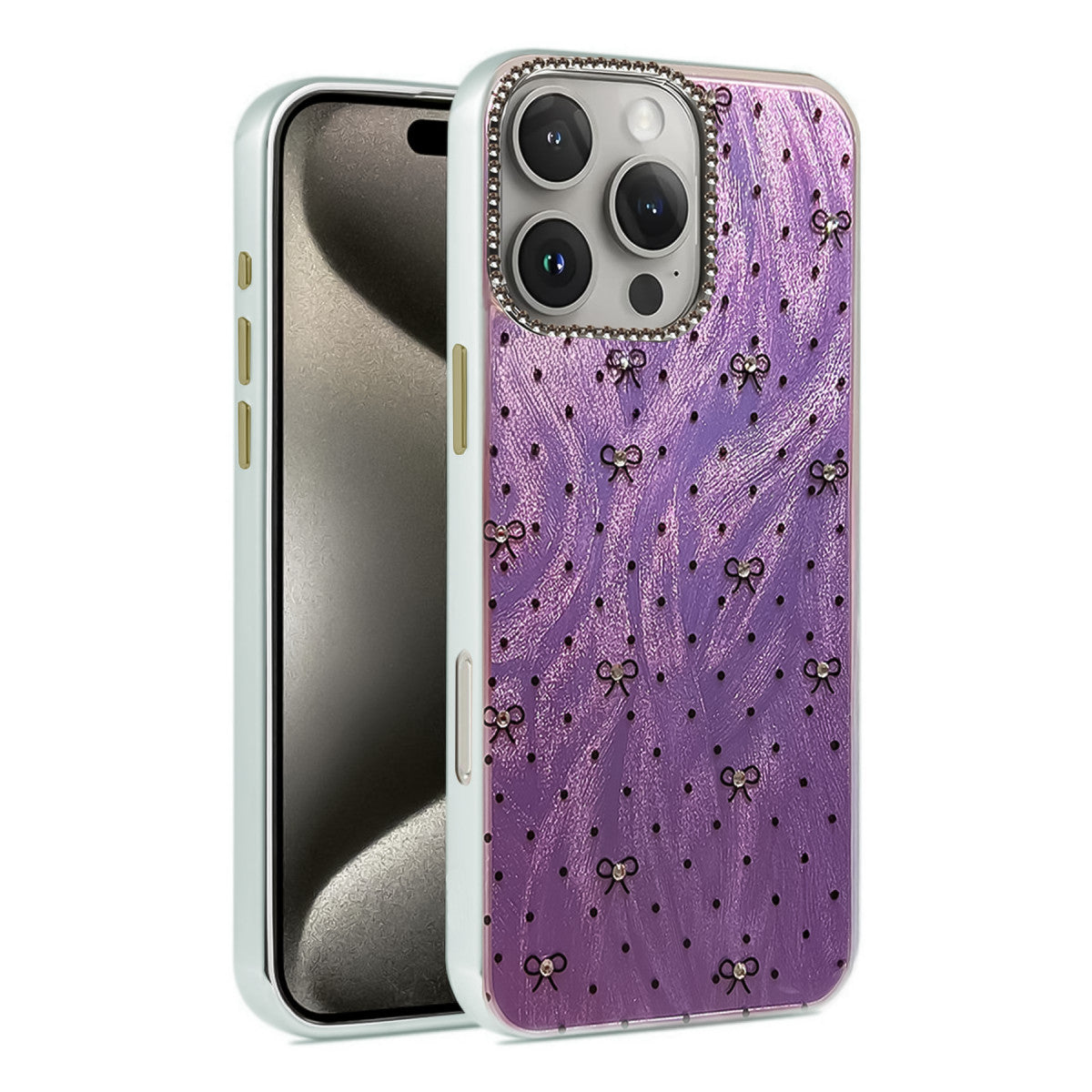 Newface iPhone 16 Pro Max Kılıf Blade Aynalı Desenli Kapak