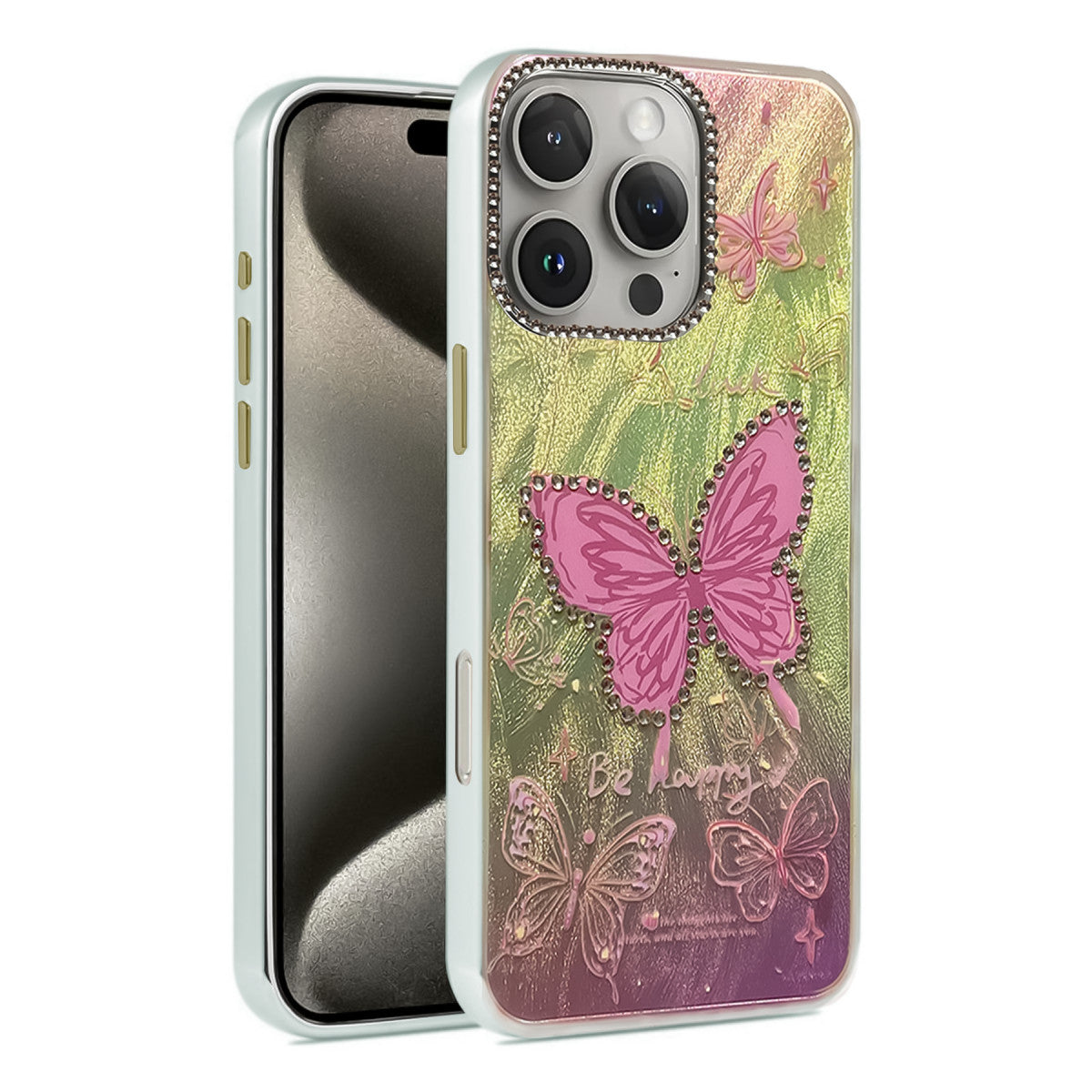 Newface iPhone 16 Pro Max Kılıf Blade Aynalı Desenli Kapak