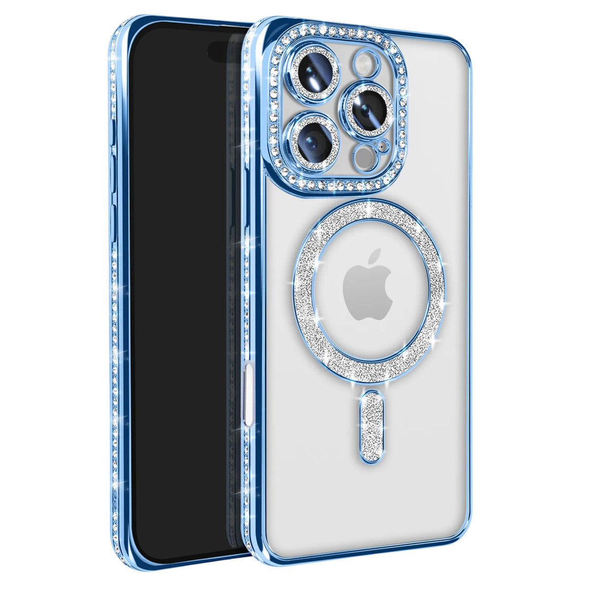 Newface iPhone 16 Pro Max Kılıf Joke Simli Magneticsafe Kılıf