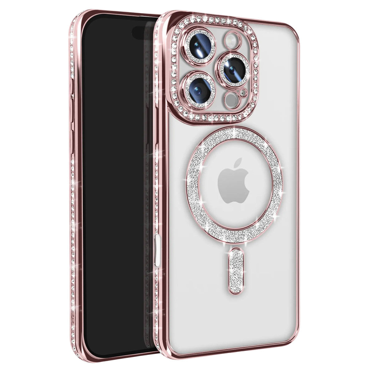 Newface iPhone 16 Pro Max Kılıf Joke Simli Magneticsafe Kılıf