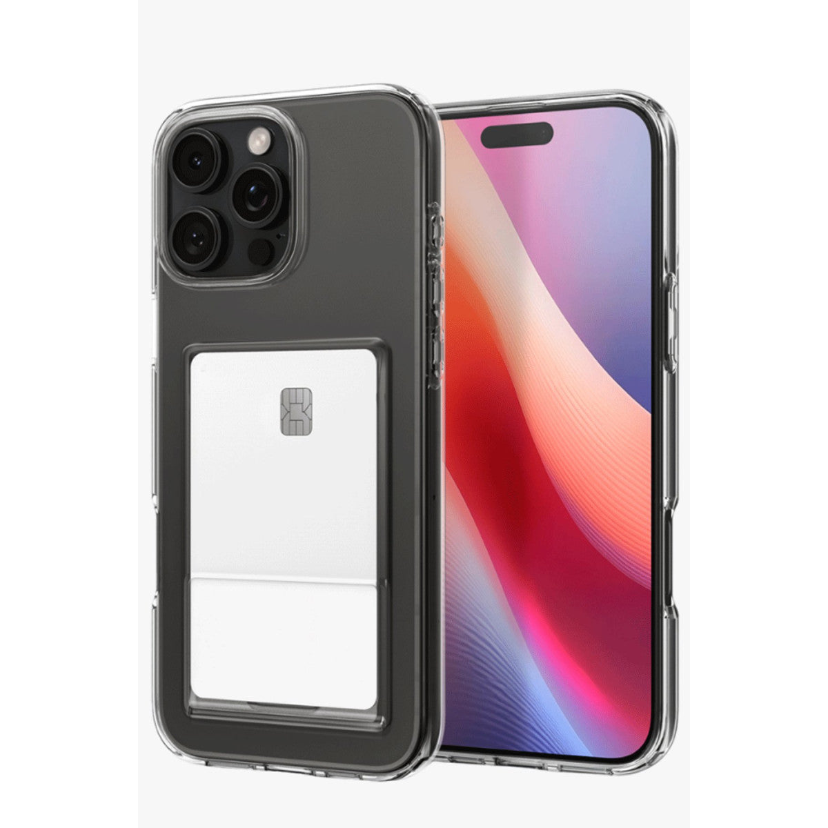 Newface iPhone 16 Pro Max Kılıf Kart Şeffaf Silikon
