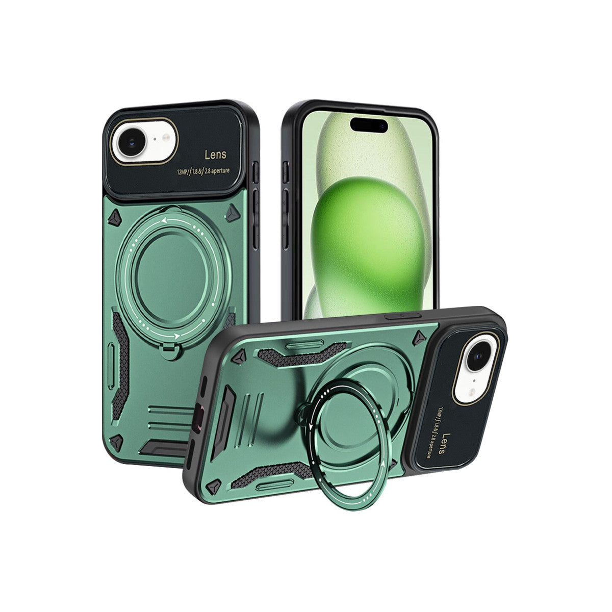 Newface iPhone 16E Kılıf Joy Lens Standlı Kapak