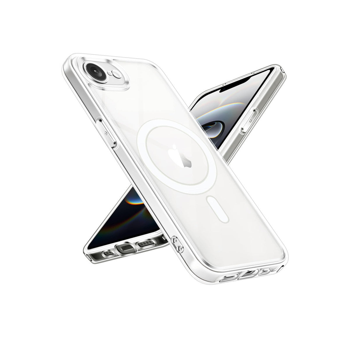 Newface iPhone 16E Kılıf Magneticsafe Şeffaf Silikon