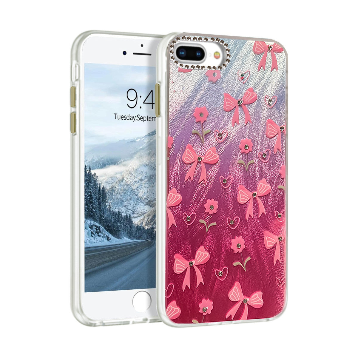 Newface iPhone 7 Plus Kılıf Blade Aynalı Desenli Kapak
