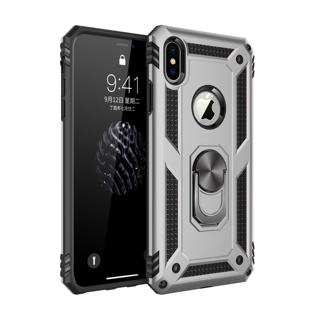 Newface iPhone X Kılıf Sofya Yüzüklü Silikon Kapak
