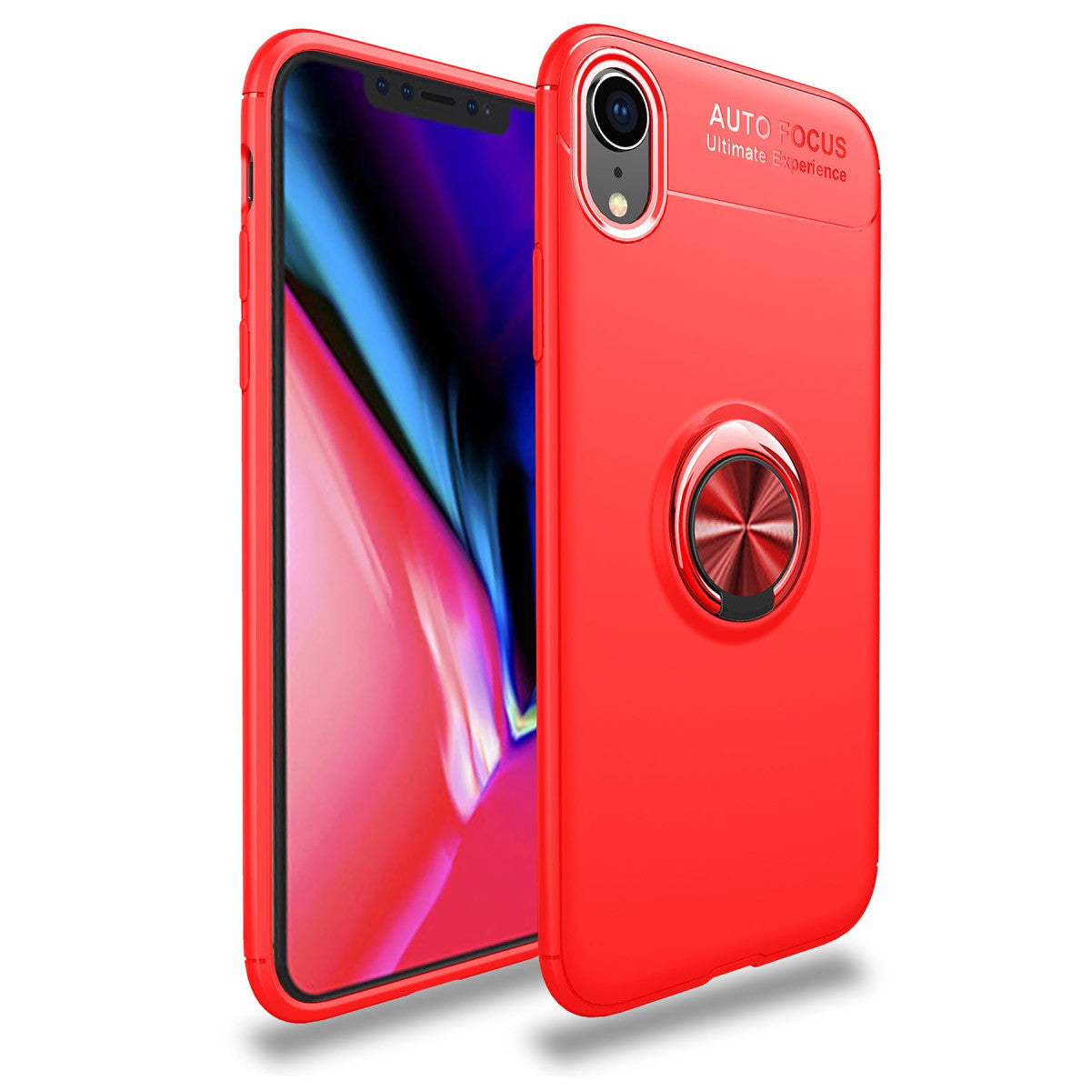 Newface iPhone XR Kılıf Range Yüzüklü Silikon