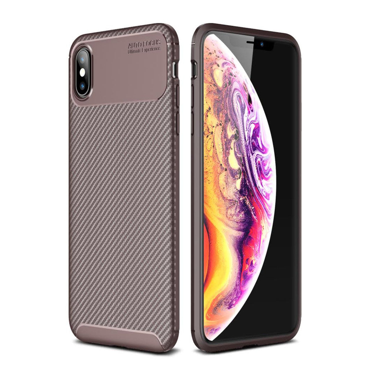 Newface iPhone XS Max Kılıf Auto Focus Karbon Kapak