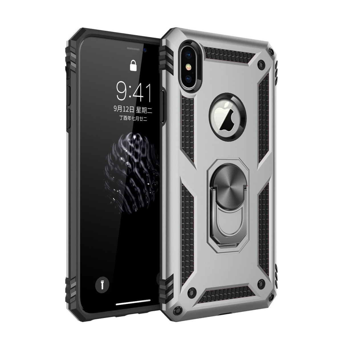 Newface iPhone XS Max Kılıf Sofya Yüzüklü Silikon Kapak