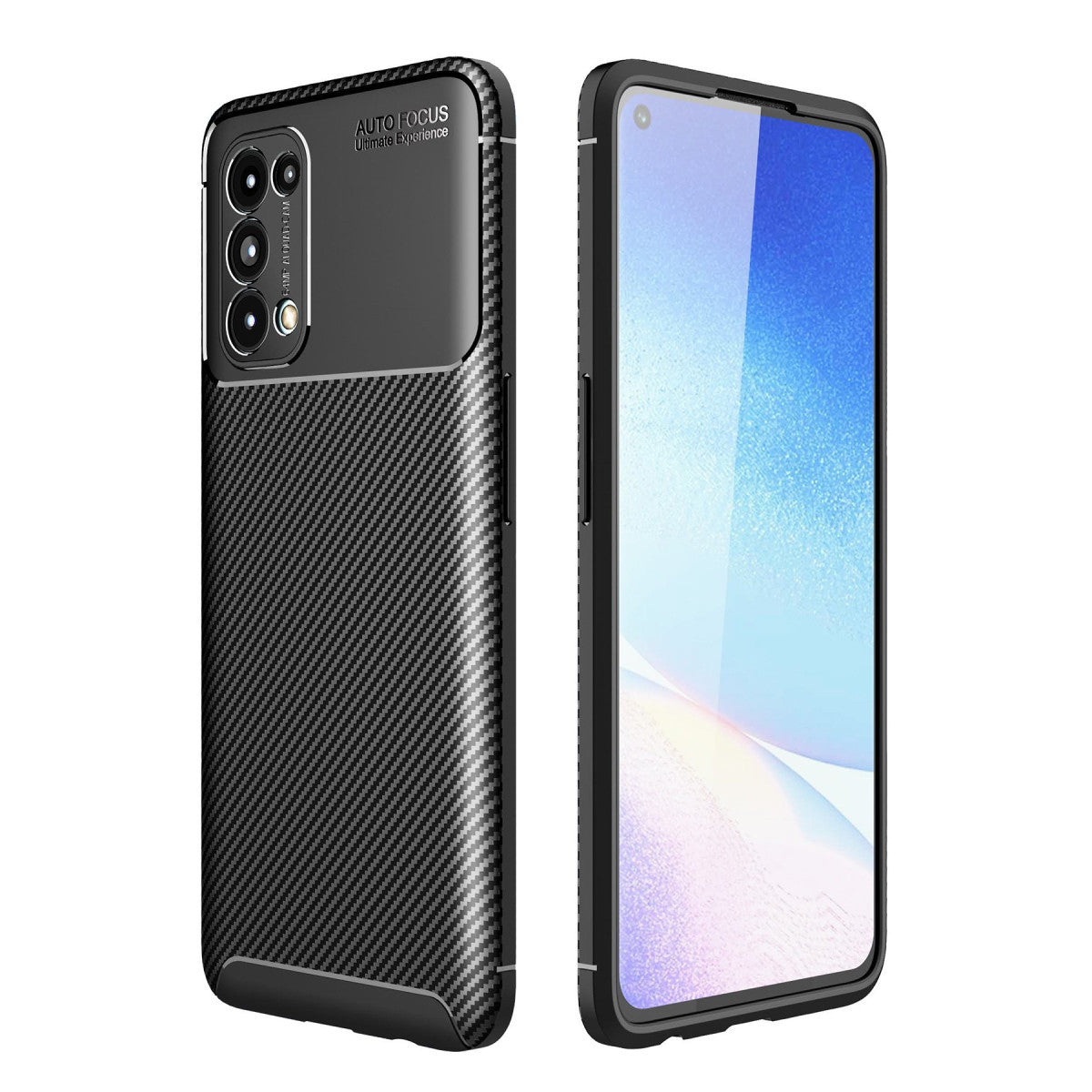 Newface Oppo Reno 5 Kılıf Auto Focus Karbon Kapak