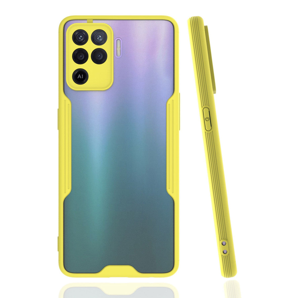 Newface Oppo Reno 5 Lite Kılıf Platin Silikon