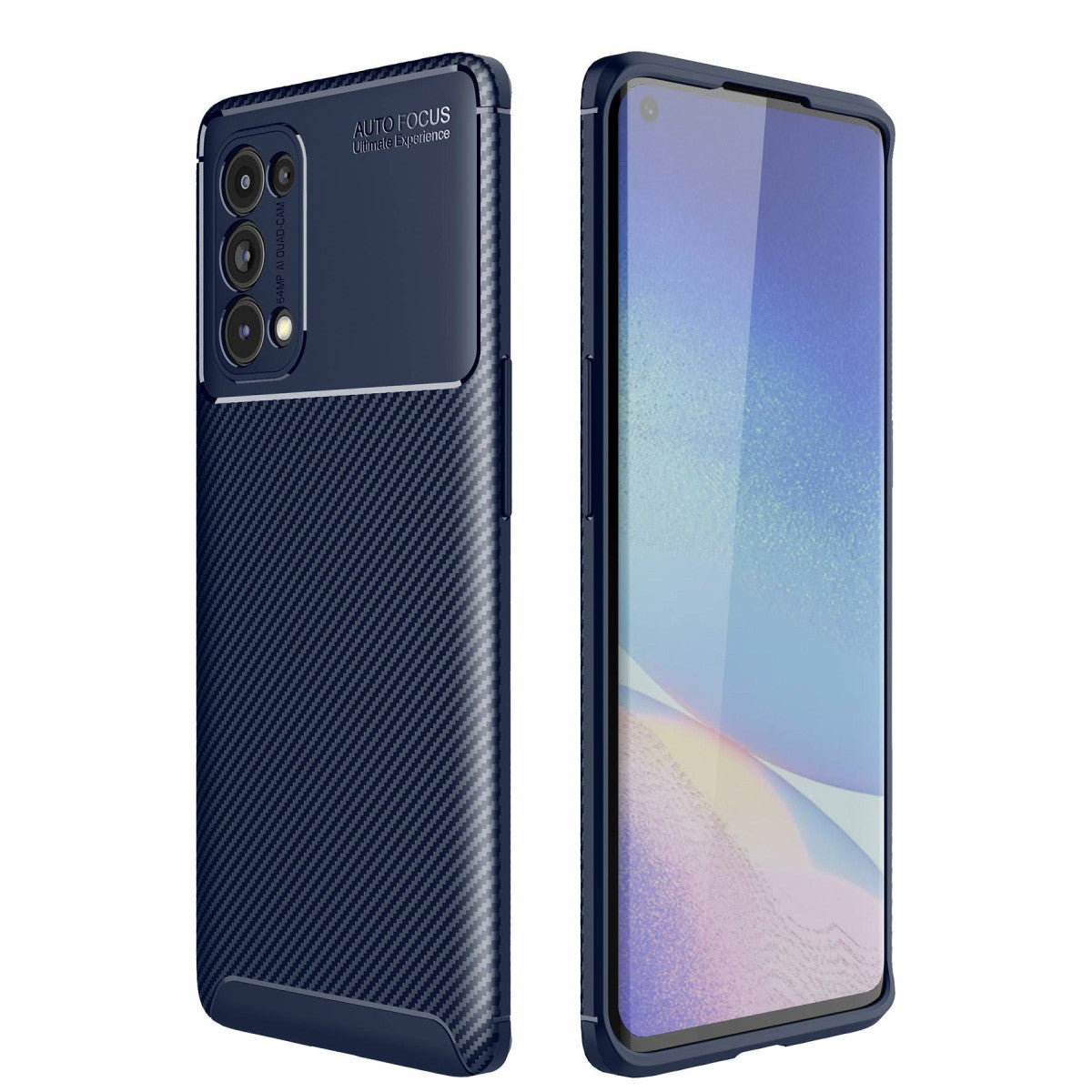 Newface Oppo Reno 5 Pro Kılıf Auto Focus Karbon Kapak