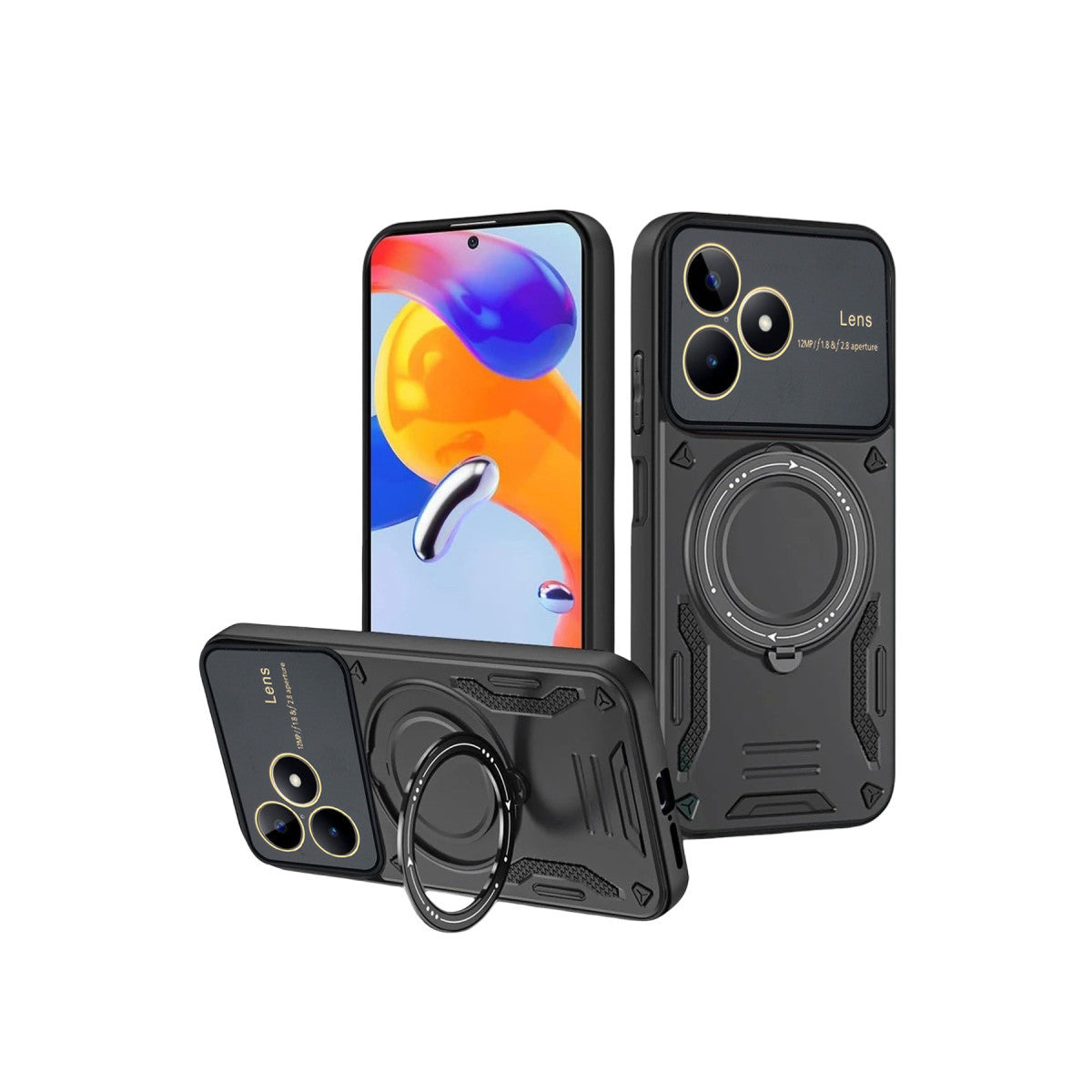 Newface Realme C53 Kılıf Joy Lens Standlı Kapak