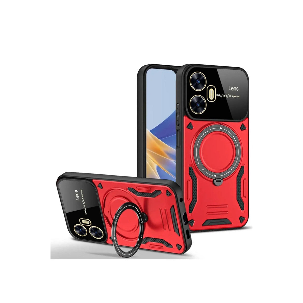 Newface Realme C55 Kılıf Joy Lens Standlı Kapak