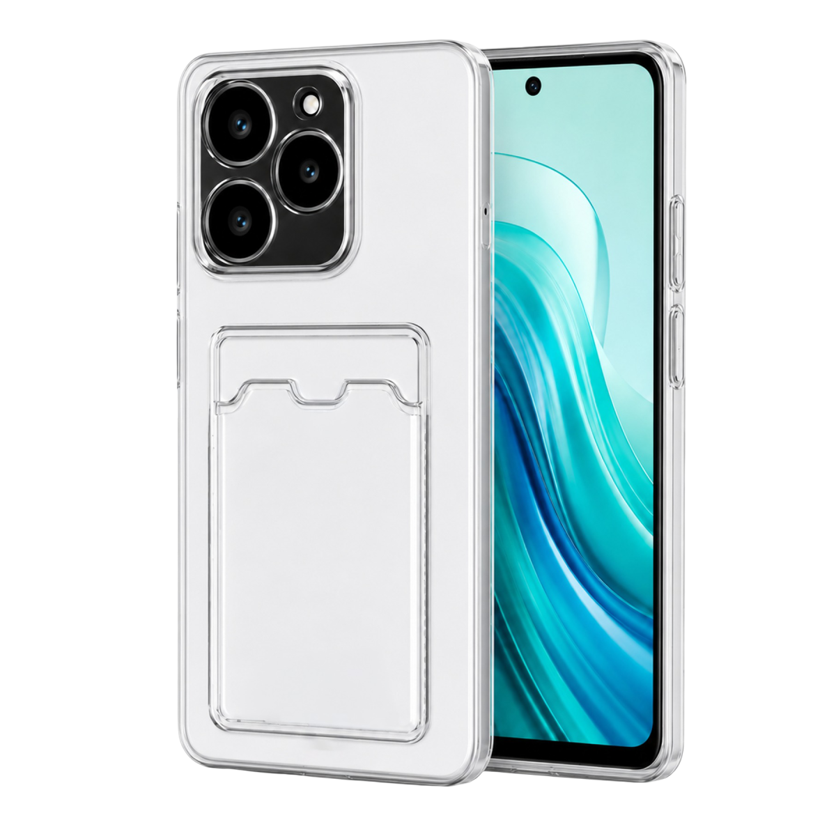 Newface Realme C61 Kılıf Kart Şeffaf Silikon