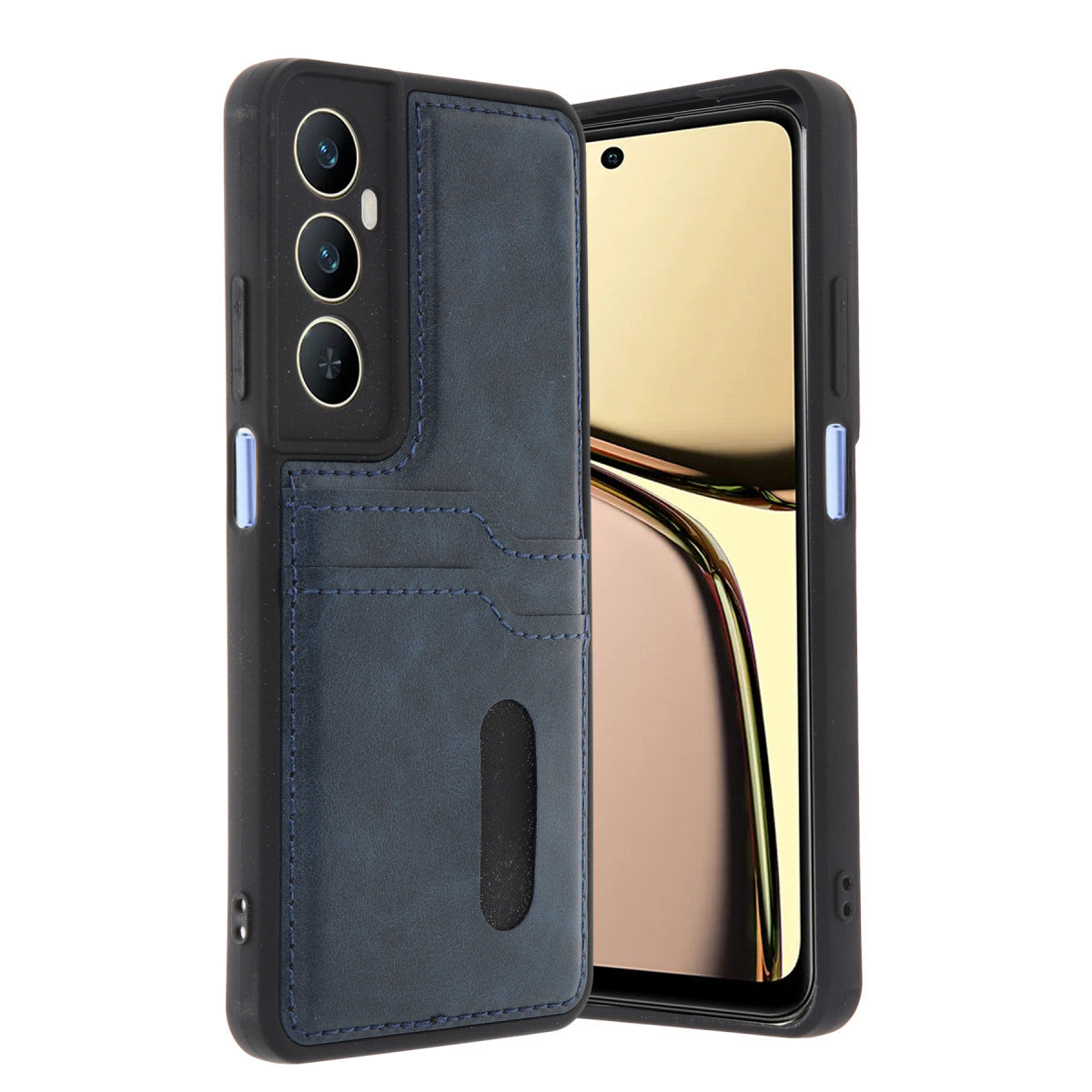 Newface Realme C65 Sara Kartvizitli Deri Kılıf