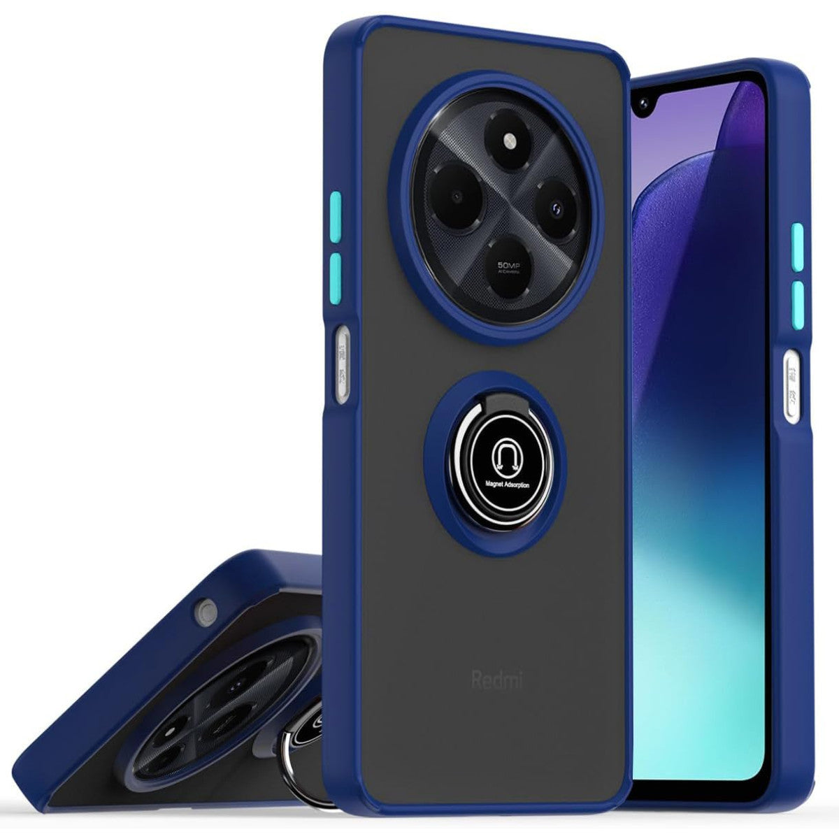 Newface Realme C75 4G Kılıf Montreal Yüzüklü Silikon Kapak